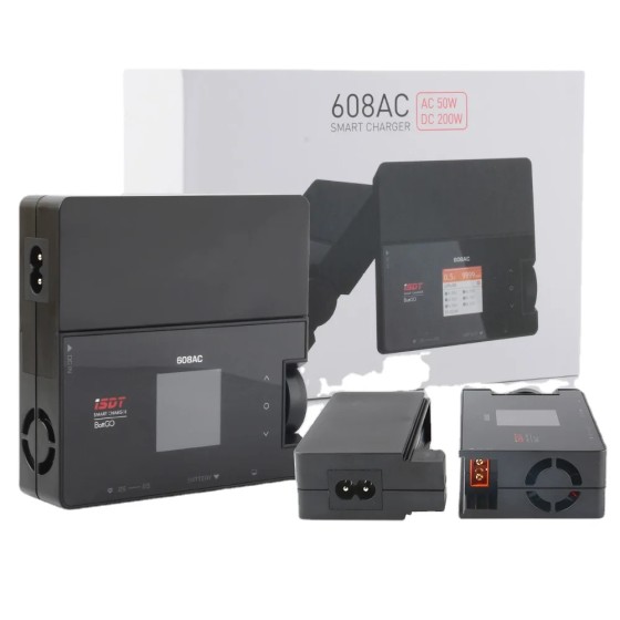 ISDT 608AC AC 60W  200W 8A BattGo Smart Battery Charger Discharger with Detachable Power Supply